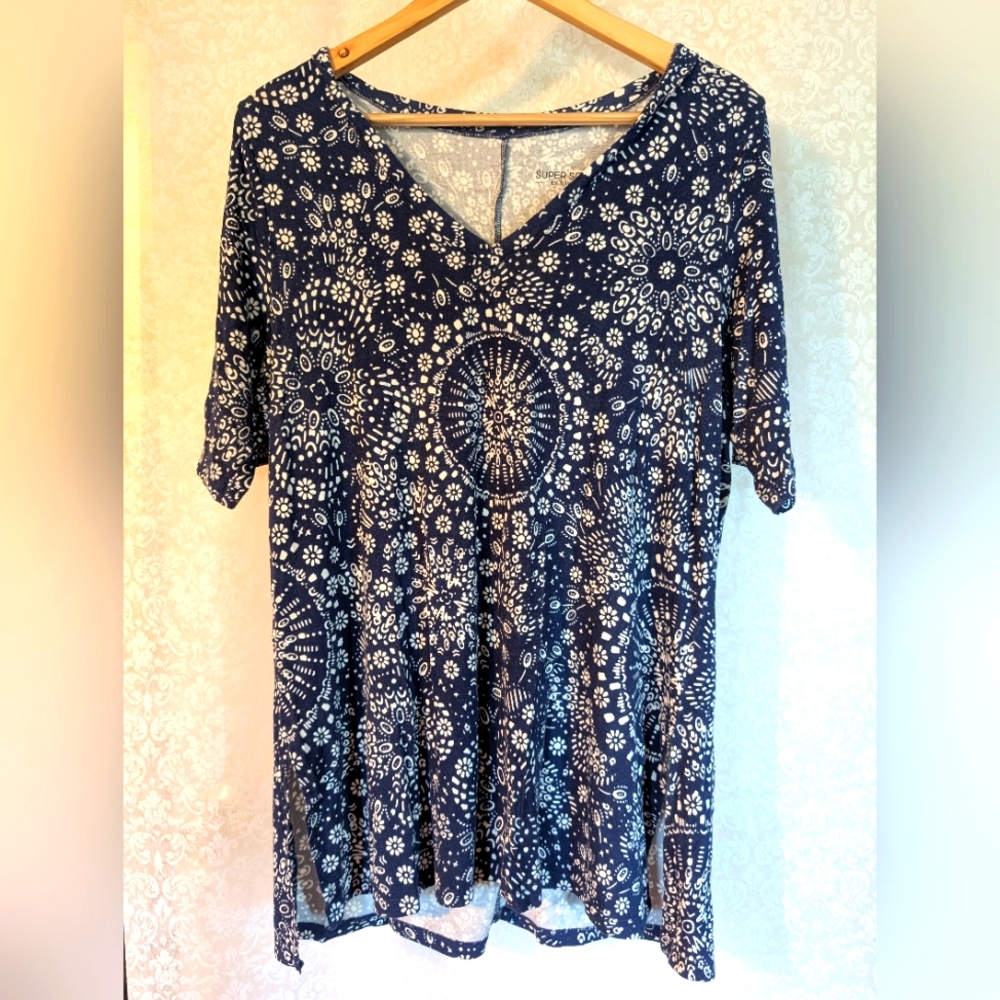 Torrid Blue Super Soft Tunic‎ Top Torrid Size 0
